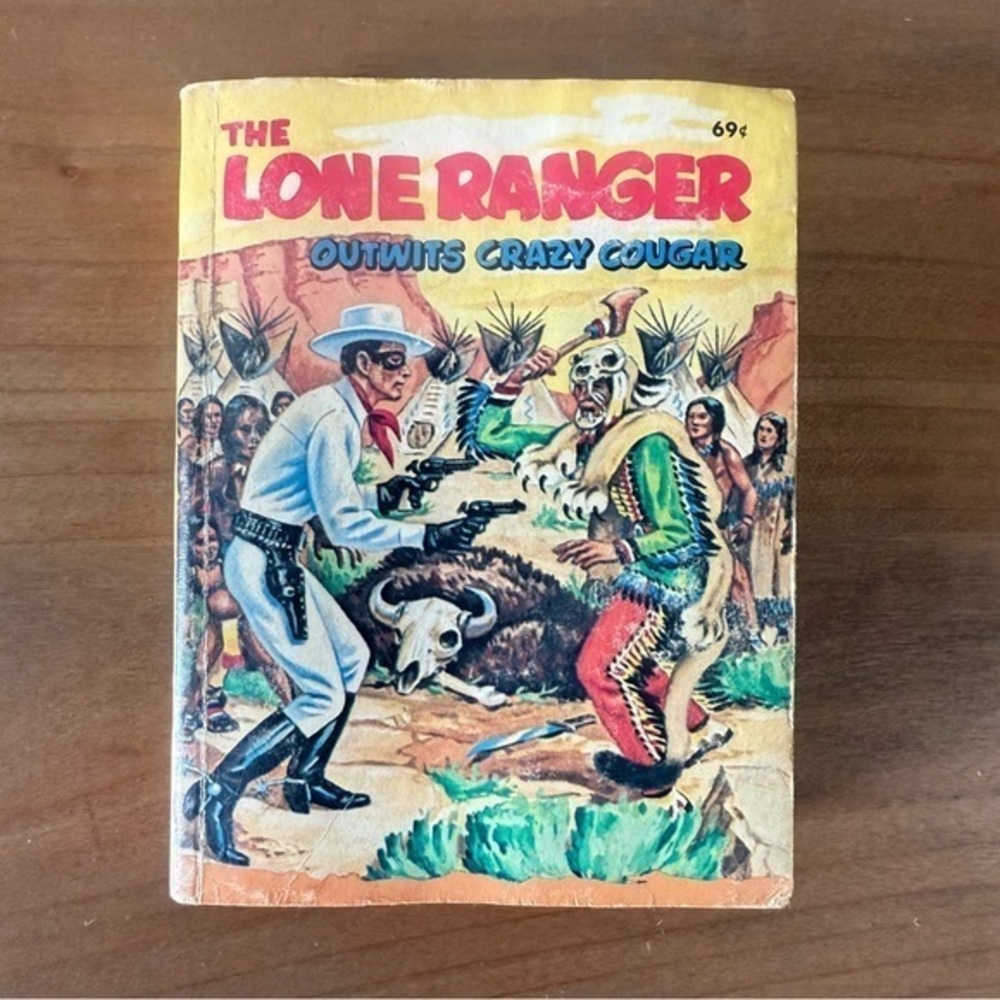 Vintage The Lone Ranger outwits crazy cougar big little book 1968